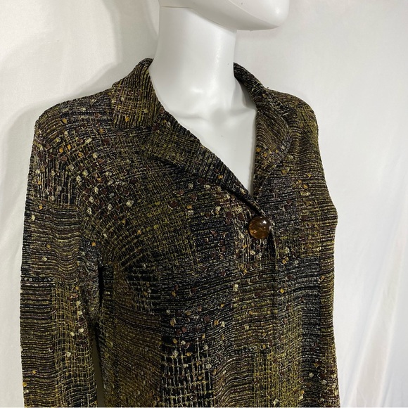 Laura Ashley Petite Hold , Copper Design One Button Fly Away Knit Jacket - Picture 2 of 8